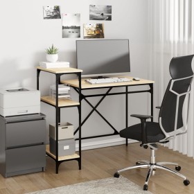 Schreibtisch mit Regalen aus Eichensperrholz 105x50x90 cm von vidaXL, Schreibtische - Ref: Foro24-826715, Preis: 62,12 €, Rab...