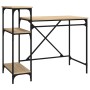 Escritorio con estantes madera contrachapada roble 105x50x90 cm de vidaXL, Escritorios - Ref: Foro24-826715, Precio: 62,16 €,...
