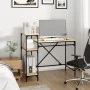 Desk with shelves oak plywood 105x50x90 cm by vidaXL, Desks - Ref: Foro24-826715, Price: 62,23 €, Discount: %