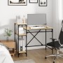 Escritorio con estantes madera contrachapada roble 105x50x90 cm de vidaXL, Escritorios - Ref: Foro24-826715, Precio: 62,16 €,...