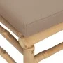 3-piece bamboo garden furniture set with taupe gray cushions by vidaXL, Modular outdoor sofas - Ref: Foro24-362283, Price: 21...