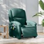 Sillón reclinable de masaje eléctrico tela verde oscuro