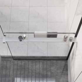 Estante de pared de ducha aluminio cromado 90 cm