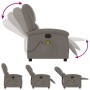 Sillón reclinable de masaje eléctrico tela gris taupe