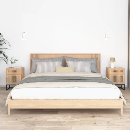Mesitas noche 2 uds hierro y madera contrachapada 40x30x55,5 cm de vidaXL, Mesitas de noche - Ref: Foro24-352096, Precio: 86,...