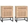 Nachttische 2 Stück Eisen und Sperrholz 40x30x55,5 cm von vidaXL, Nachttische - Ref: Foro24-352096, Preis: 97,85 €, Rabatt: %