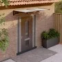 Black and transparent polycarbonate door canopy 199x90 cm by vidaXL, Awnings - Ref: Foro24-153685, Price: 73,80 €, Discount: %
