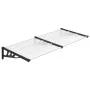Marquesina puerta policarbonato negro y transparente 199x90 cm de vidaXL, Toldos - Ref: Foro24-153685, Precio: 73,80 €, Descu...