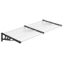 Türvordach aus schwarzem und transparentem Polycarbonat, 199 x 90 cm von vidaXL, Markisen - Ref: Foro24-153685, Preis: 75,31 ...