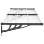 Marquesina puerta policarbonato negro y transparente 199x90 cm de vidaXL, Toldos - Ref: Foro24-153685, Precio: 73,80 €, Descu...