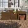 Garden box set 4 pcs solid pine wood gray honey brown by vidaXL, Outdoor storage boxes - Ref: Foro24-3154669, Price: 307,81 €...