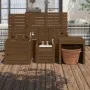 Garden box set 4 pcs solid pine wood gray honey brown by vidaXL, Outdoor storage boxes - Ref: Foro24-3154669, Price: 307,81 €...