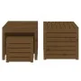 Garden box set 4 pcs solid pine wood gray honey brown by vidaXL, Outdoor storage boxes - Ref: Foro24-3154669, Price: 307,81 €...