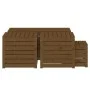 Garden box set 4 pcs solid pine wood gray honey brown by vidaXL, Outdoor storage boxes - Ref: Foro24-3154669, Price: 307,81 €...