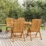 Reclining garden chairs, set of 4, made of solid teak wood. by vidaXL, Garden chairs - Ref: Foro24-3154923, Price: 606,77 €, ...