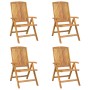 Reclining garden chairs, set of 4, made of solid teak wood. by vidaXL, Garden chairs - Ref: Foro24-3154923, Price: 632,76 €, ...