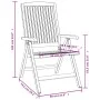 Reclining garden chairs, set of 4, made of solid teak wood. by vidaXL, Garden chairs - Ref: Foro24-3154923, Price: 606,77 €, ...