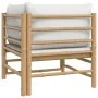 Garden corner sofa with light gray bamboo cushions by vidaXL, Modular outdoor sofas - Ref: Foro24-362278, Price: 109,37 €, Di...