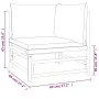 Garten-Ecksofa mit hellgrauen Bambuskissen von vidaXL, Modulare Sofas für den Außenbereich - Ref: Foro24-362278, Preis: 109,3...