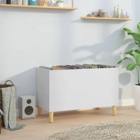 White plywood record cabinet 74.5x38x48 cm by vidaXL, CD and DVD storage - Ref: Foro24-831957, Price: 37,76 €, Discount: %