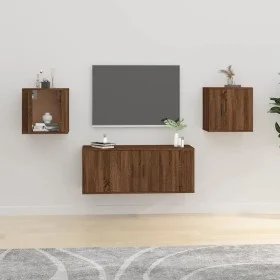 Wand-TV-Schränke 2 Stück braune Eiche 40x34,5x40 cm von vidaXL, TV-Möbel - Ref: Foro24-816655, Preis: 57,44 €, Rabatt: %