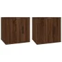 Muebles para TV de pared 2 uds roble marrón 40x34,5x40 cm de vidaXL, Muebles TV - Ref: Foro24-816655, Precio: 57,44 €, Descue...