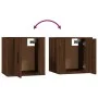 Muebles para TV de pared 2 uds roble marrón 40x34,5x40 cm de vidaXL, Muebles TV - Ref: Foro24-816655, Precio: 57,44 €, Descue...