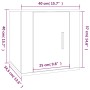 Wand-TV-Schränke 2 Stück braune Eiche 40x34,5x40 cm von vidaXL, TV-Möbel - Ref: Foro24-816655, Preis: 58,18 €, Rabatt: %