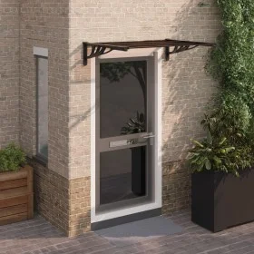 Türvordach aus schwarzem Polycarbonat 122x90 cm von vidaXL, Markisen - Ref: Foro24-153697, Preis: 51,96 €, Rabatt: %