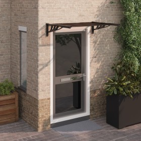 Türvordach aus schwarzem Polycarbonat 122x90 cm von vidaXL, Markisen - Ref: Foro24-153697, Preis: 52,78 €, Rabatt: %