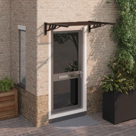 Türvordach aus schwarzem Polycarbonat 122x90 cm von vidaXL, Markisen - Ref: Foro24-153697, Preis: 52,78 €, Rabatt: %