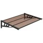 Marquesina de puerta policarbonato negro 122x90 cm de vidaXL, Toldos - Ref: Foro24-153697, Precio: 51,88 €, Descuento: %