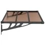 Marquesina de puerta policarbonato negro 122x90 cm de vidaXL, Toldos - Ref: Foro24-153697, Precio: 51,88 €, Descuento: %