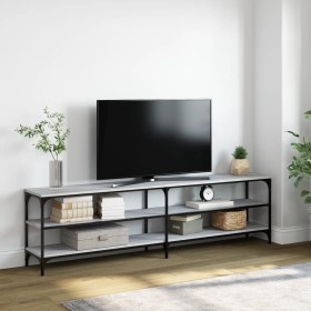 Sonoma gray metal and plywood TV cabinet 180x30x50 cm by vidaXL, TV Furniture - Ref: Foro24-826757, Price: 69,65 €, Discount: %