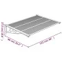 Türvordach aus schwarzem Polycarbonat 122x90 cm von vidaXL, Markisen - Ref: Foro24-153697, Preis: 52,78 €, Rabatt: %