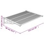 Türvordach aus schwarzem Polycarbonat 122x90 cm von vidaXL, Markisen - Ref: Foro24-153697, Preis: 52,78 €, Rabatt: %