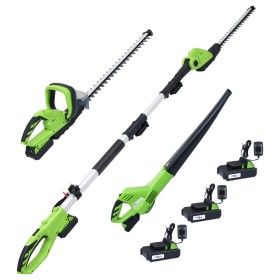 Set de herramientas eléctricas de jardín sin cable 3 piezas