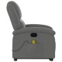 Silla de masaje reclinable de pie de tela gris oscuro