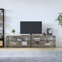 TV-Schrank aus Metall und Sperrholz aus Sonoma-Eiche, 200 x 30 x 50 cm von vidaXL, TV-Möbel - Ref: Foro24-826760, Preis: 83,7...