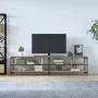 TV-Schrank aus Metall und Sperrholz aus Sonoma-Eiche, 200 x 30 x 50 cm von vidaXL, TV-Möbel - Ref: Foro24-826760, Preis: 82,4...