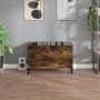 Scheibenschrank aus geräuchertem Eichensperrholz, 74,5 x 38 x 48 cm von vidaXL, CD- und DVD-Speicher - Ref: Foro24-831970, Pr...