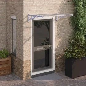Graues und transparentes Polycarbonat-Türvordach, 122 x 90 cm von vidaXL, Markisen - Ref: Foro24-153690, Preis: 53,43 €, Raba...