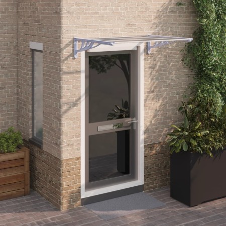 Graues und transparentes Polycarbonat-Türvordach, 122 x 90 cm von vidaXL, Markisen - Ref: Foro24-153690, Preis: 53,08 €, Raba...