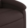 Silla de masaje reclinable de pie de tela marrón oscuro