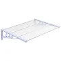 Graues und transparentes Polycarbonat-Türvordach, 122 x 90 cm von vidaXL, Markisen - Ref: Foro24-153690, Preis: 52,26 €, Raba...