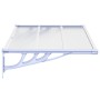 Graues und transparentes Polycarbonat-Türvordach, 122 x 90 cm von vidaXL, Markisen - Ref: Foro24-153690, Preis: 53,08 €, Raba...