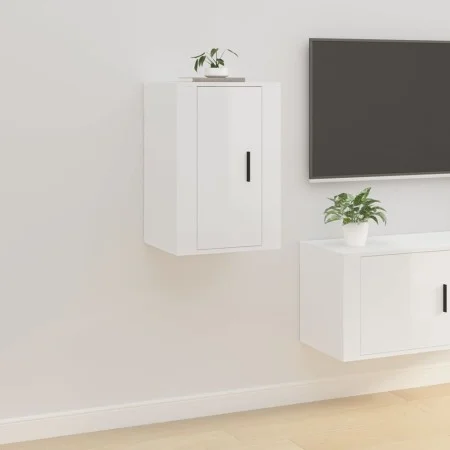 Mueble para TV de pared blanco brillante 40x34,5x60 cm de vidaXL, Muebles TV - Ref: Foro24-816660, Precio: 40,68 €, Descuento: %