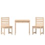 Gartentisch und Stühle 3 Stück massives Zirbenholz von vidaXL, Gartensets - Ref: Foro24-3154671, Preis: 164,28 €, Rabatt: %