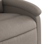 Sillón reclinable de masaje elevable tela gris taupé