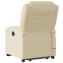 Silla de masaje reclinable de pie de tela color crema